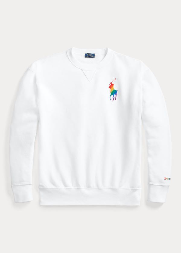 Ralph Lauren Pride Fleece Sweatshirt Bílé | ByqGiw0N