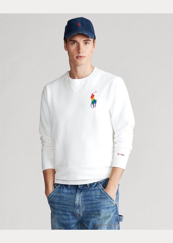 Ralph Lauren Pride Fleece Sweatshirt Bílé | TWPdnPQB