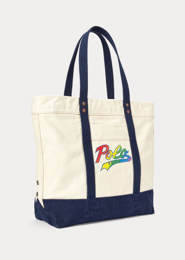 Ralph Lauren Pride Tote Krém Viacfarebný | OzWoEmL3