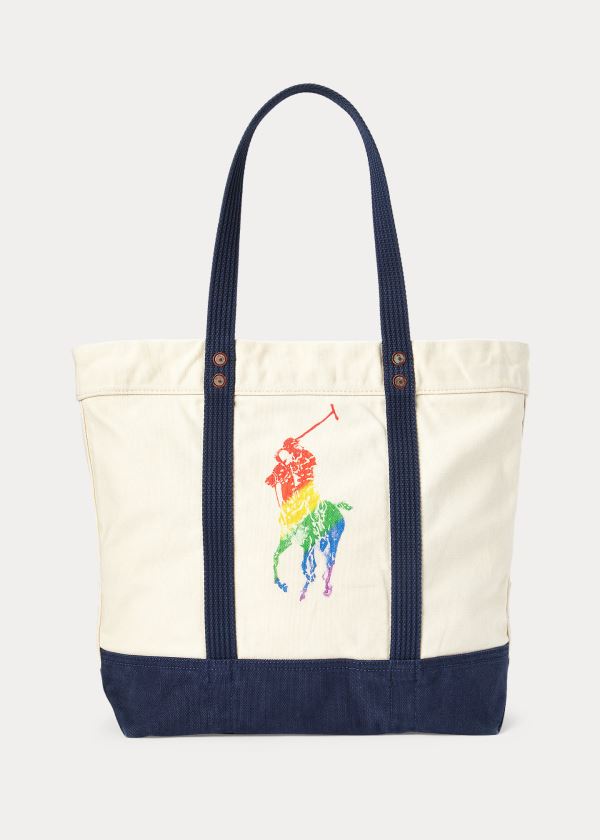 Ralph Lauren Pride Tote Krém Viacfarebný | OzWoEmL3