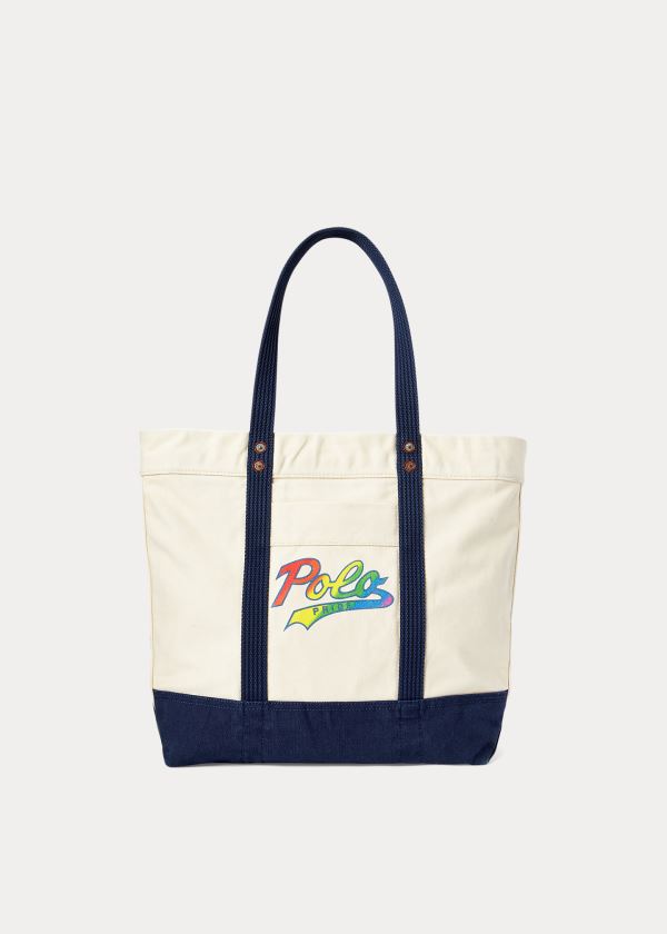 Ralph Lauren Pride Tote Krém Viacfarebný | OzWoEmL3