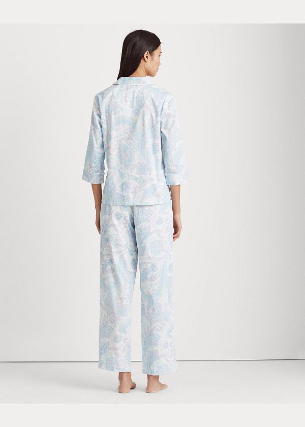 Ralph Lauren Print Bavlněné-Blend Sleep Set Blankyt | 2EKrOdGf