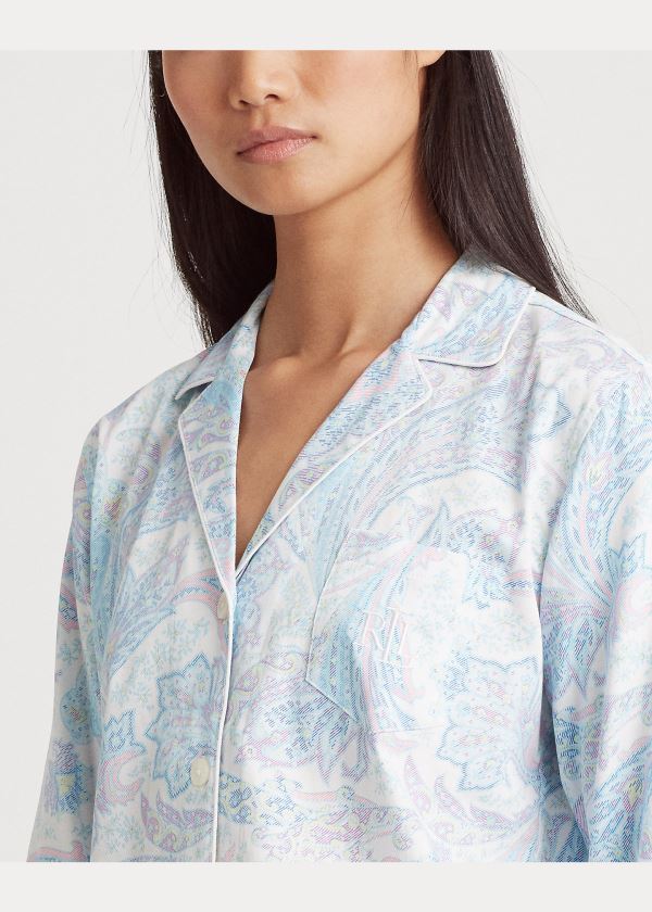 Ralph Lauren Print Bavlněné-Blend Sleep Set Blankyt | 2EKrOdGf