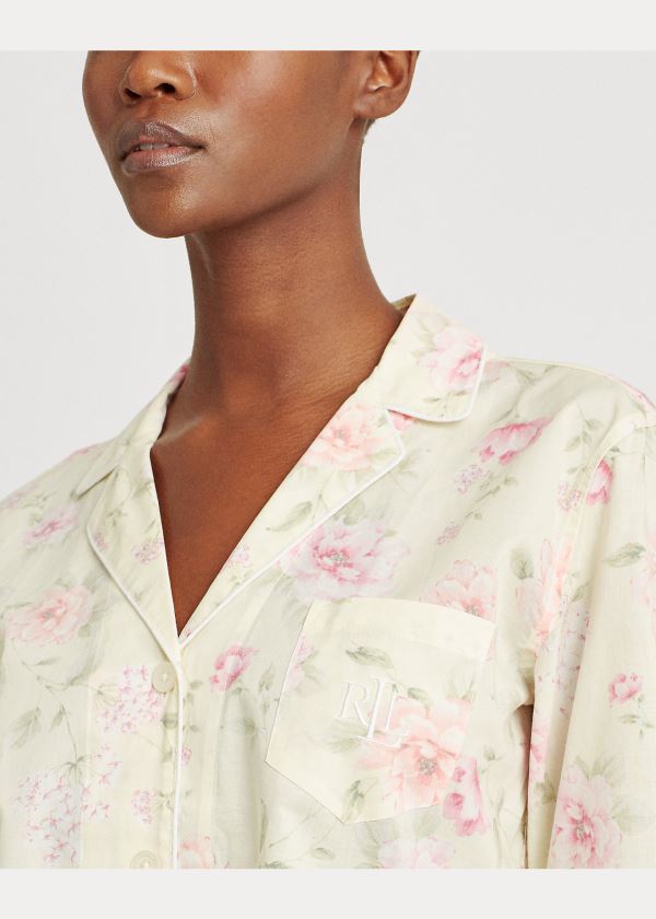 Ralph Lauren Print Bavlněné-Blend Sleep Set Béžový Viacfarebný | qKE5FIDv
