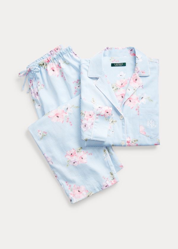 Ralph Lauren Print Bavlněné-Blend Sleep Set Blankyt | rxHRiNqd