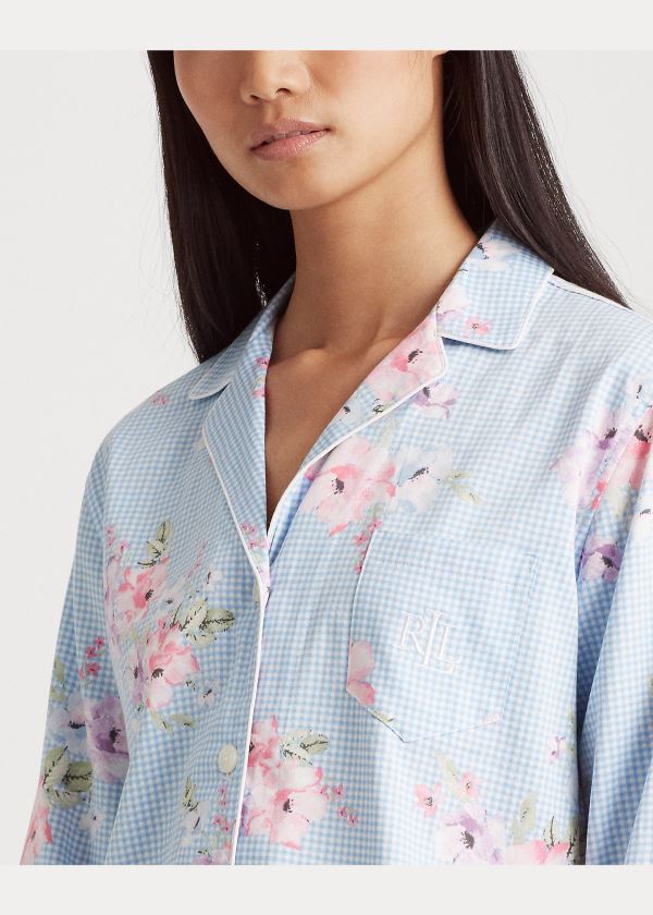 Ralph Lauren Print Bavlněné-Blend Sleep Set Blankyt | rxHRiNqd