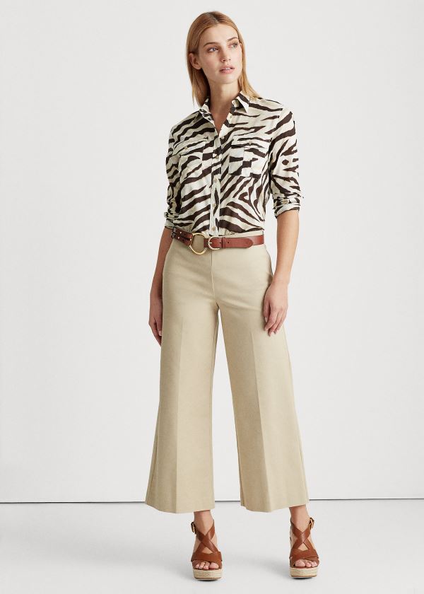 Ralph Lauren Print Bavlněné Shirt Tmavě Hnědé Viacfarebný | DqPM0Dgs