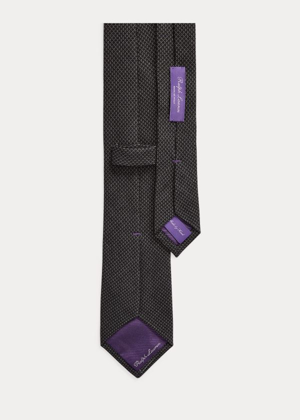 Ralph Lauren Print Cashmere-Silk Tie Šedé | Zcxa6QM1