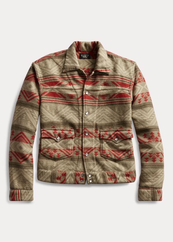Ralph Lauren Print Overshirt Hnědé Červené | z5Q6fObX