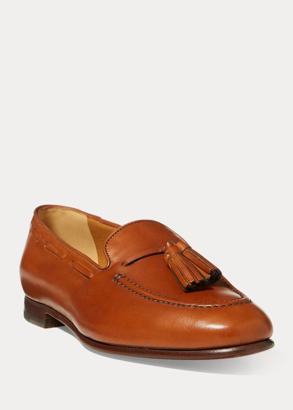 Ralph Lauren Quillis Calfskin Loafer Hnědé | hKirHir4