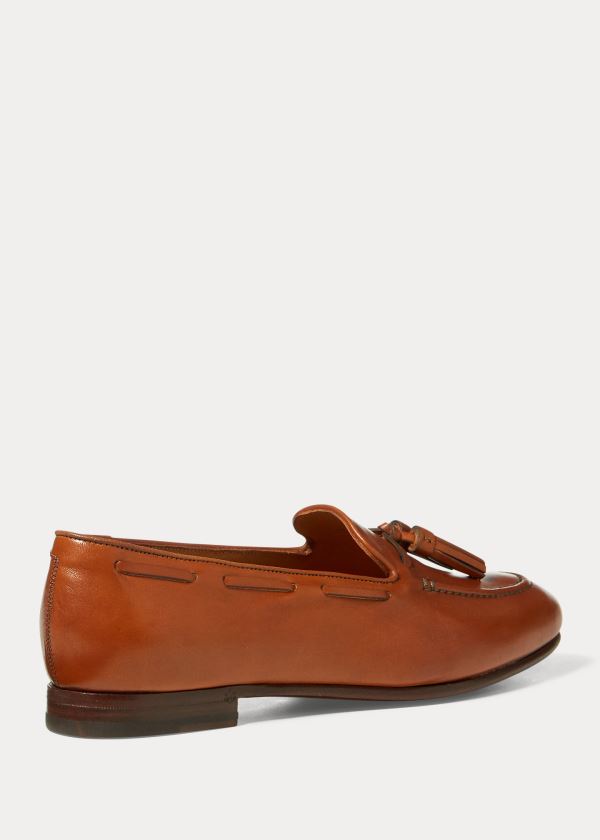 Ralph Lauren Quillis Calfskin Loafer Hnědé | hKirHir4