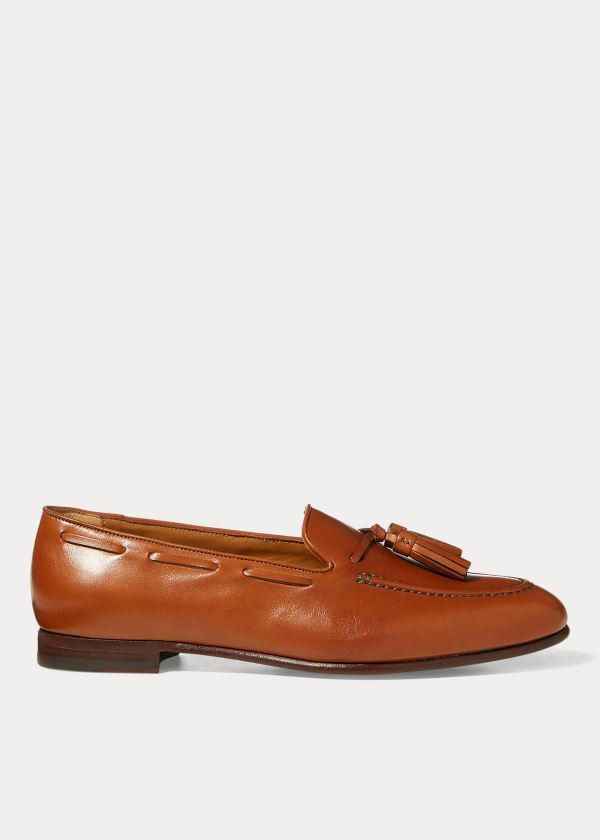 Ralph Lauren Quillis Calfskin Loafer Hnědé | hKirHir4