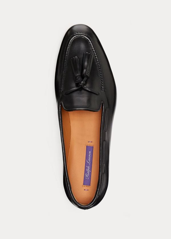 Ralph Lauren Quillis Calfskin Loafer Černé | 724eOzRG