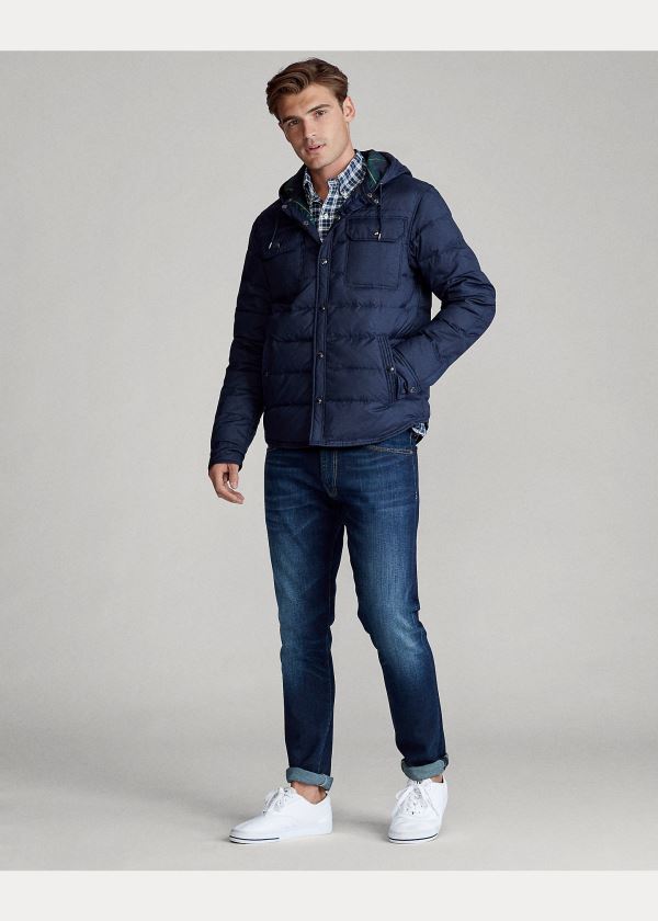 Ralph Lauren Quilted Down Jacket Tmavě Blankyt | RQRJbhrn
