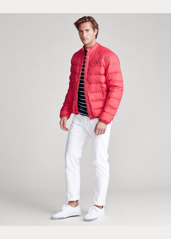 Ralph Lauren Quilted Down Jacket Červené | sDxUDsGT