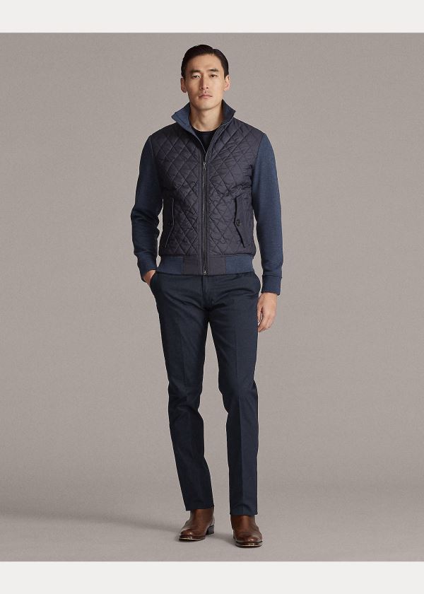 Ralph Lauren Quilted Hybridní Jacket Tmavě Blankyt Blankyt | HyRr4qw4