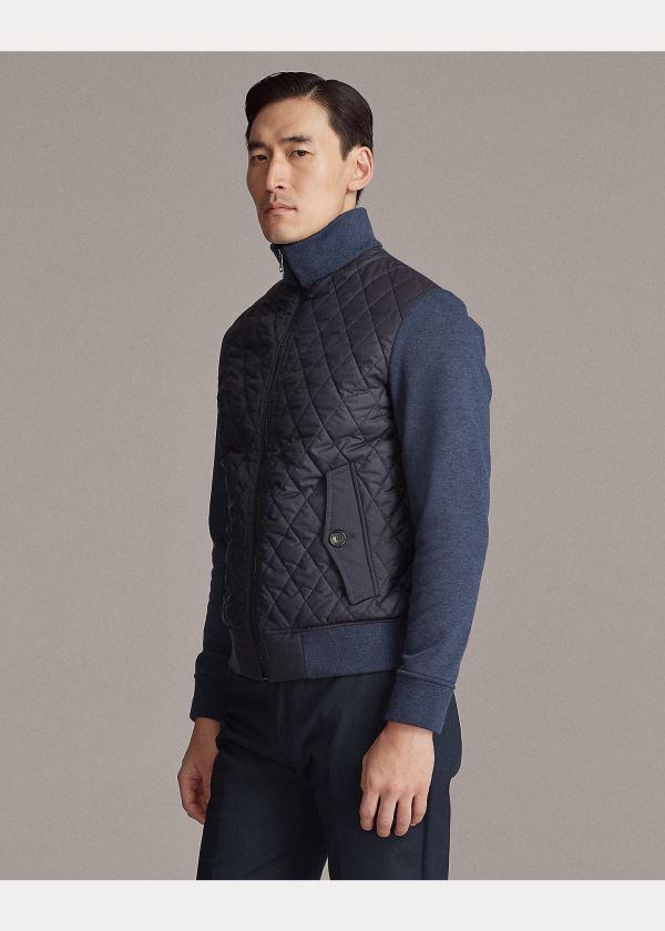Ralph Lauren Quilted Hybridní Jacket Tmavě Blankyt Blankyt | HyRr4qw4