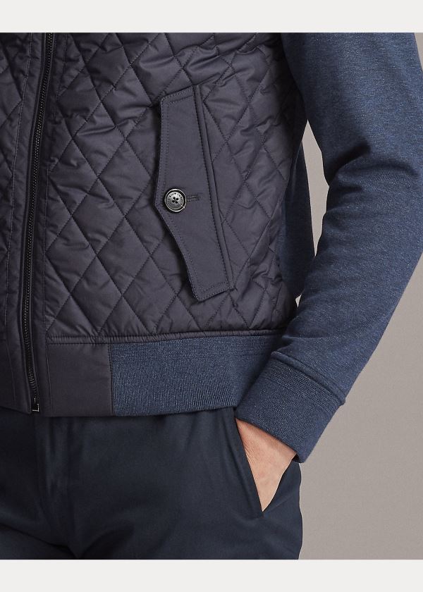 Ralph Lauren Quilted Hybridní Jacket Tmavě Blankyt Blankyt | HyRr4qw4