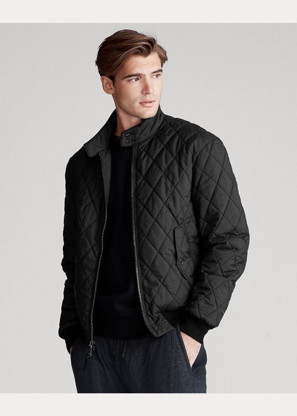 Ralph Lauren Quilted Jacket Černé | Cpp9JZgL