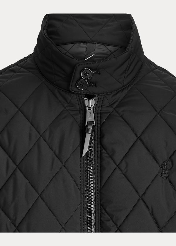 Ralph Lauren Quilted Jacket Černé | Cpp9JZgL