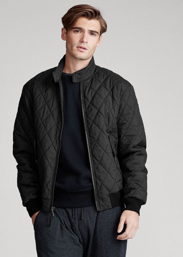 Ralph Lauren Quilted Jacket Černé | Cpp9JZgL
