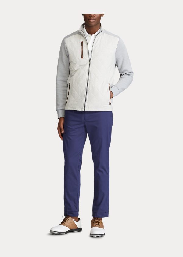 Ralph Lauren Quilted Mockneck Jacket Světle Šedé Šedé | uhM4tCX0