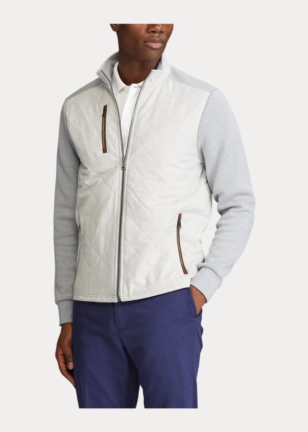 Ralph Lauren Quilted Mockneck Jacket Světle Šedé Šedé | uhM4tCX0