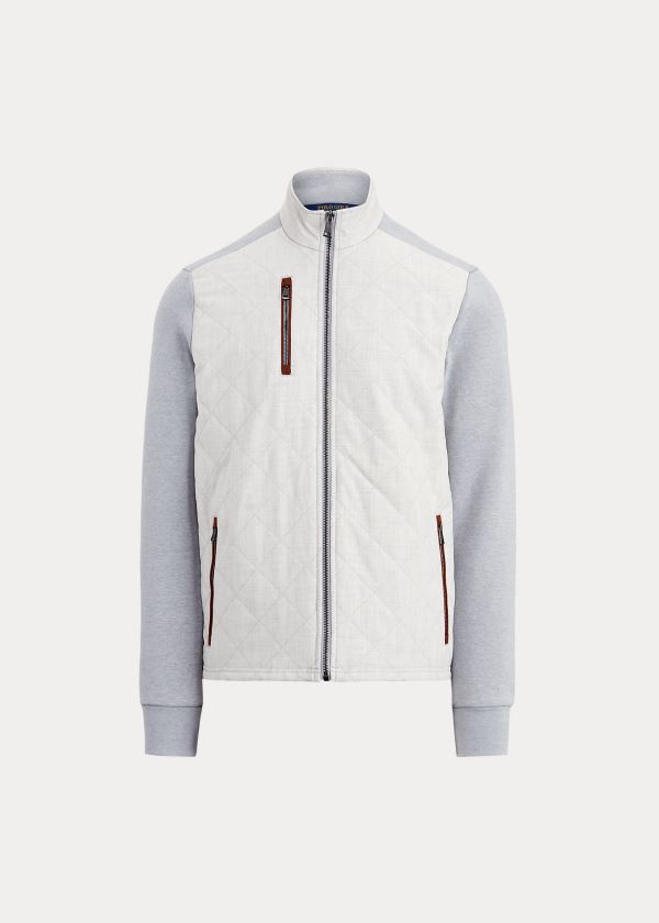 Ralph Lauren Quilted Mockneck Jacket Světle Šedé Šedé | uhM4tCX0