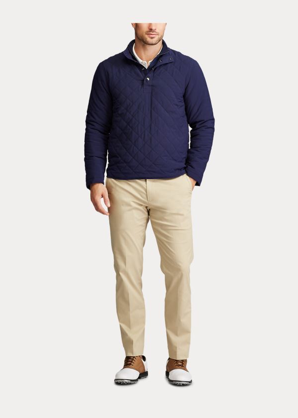 Ralph Lauren Quilted Stretch Pullover Tmavě Blankyt | fjtY0ibB