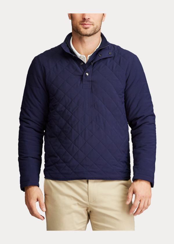 Ralph Lauren Quilted Stretch Pullover Tmavě Blankyt | fjtY0ibB
