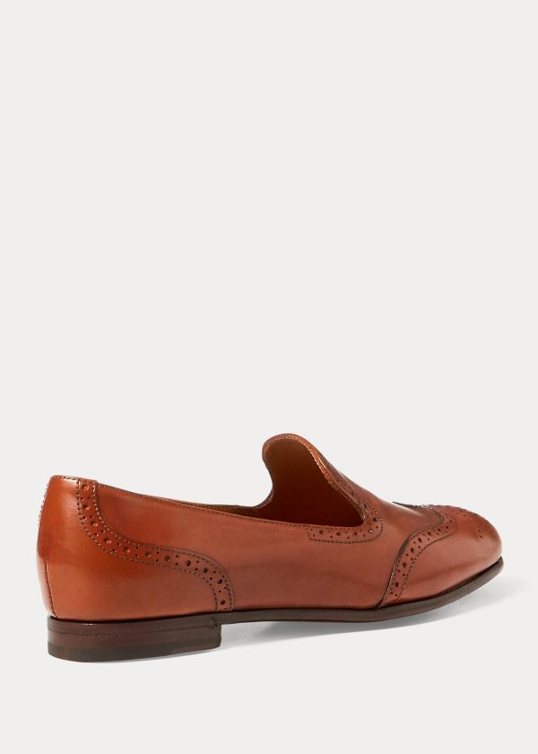 Ralph Lauren Quincy Calfskin Loafer Hnědé | yUQUmYEc