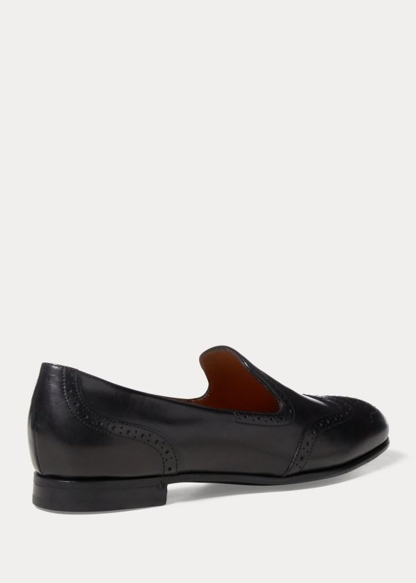 Ralph Lauren Quincy Calfskin Loafer Černé | F5ChHGuj