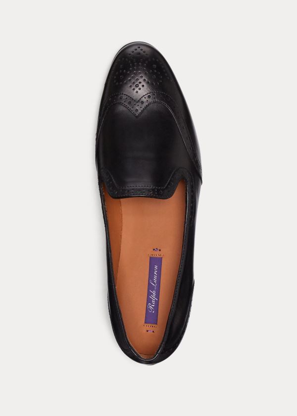 Ralph Lauren Quincy Calfskin Loafer Černé | F5ChHGuj