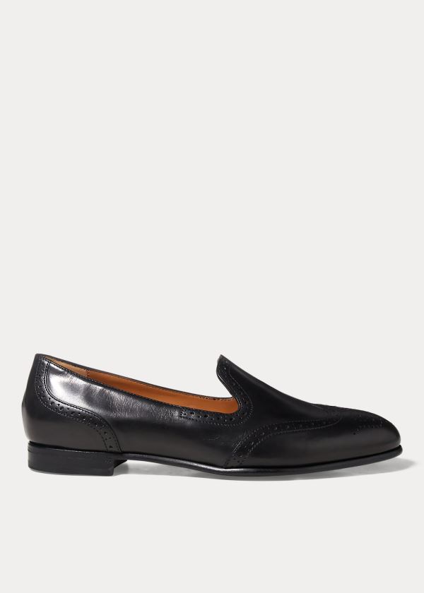 Ralph Lauren Quincy Calfskin Loafer Černé | F5ChHGuj