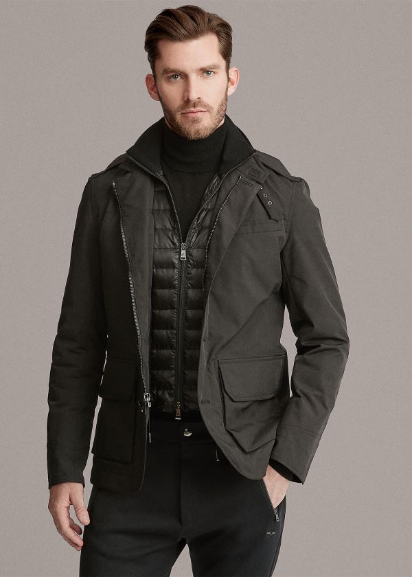 Ralph Lauren RLX Down-Panel Jacket Černé | r61nScsS