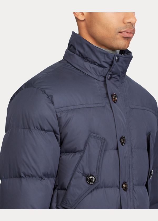 Ralph Lauren RLX Faux-Fur-Trim Down Parka Tmavě Blankyt | nLTcsfOR