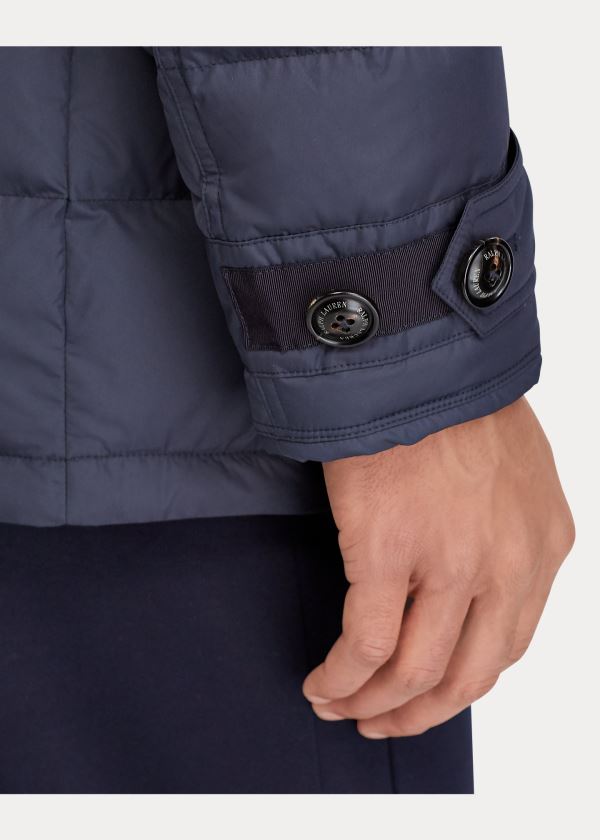Ralph Lauren RLX Faux-Fur-Trim Down Parka Tmavě Blankyt | nLTcsfOR