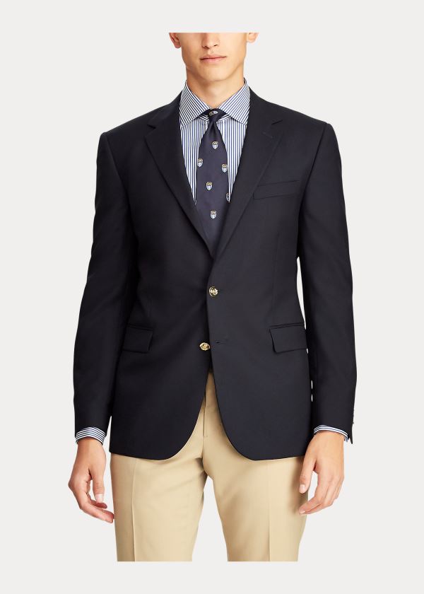 Ralph Lauren RLX Gregory Wool Sportovní Coat Tmavě Blankyt | Nl9N9H3y