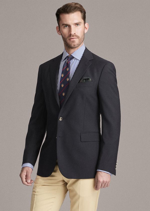 Ralph Lauren RLX Gregory Wool Sportovní Coat Tmavě Blankyt | Nl9N9H3y