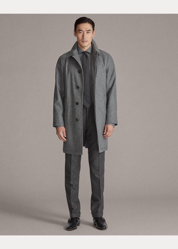 Ralph Lauren RLX Packable Balmacaan Tmavě Šedé | 7M8reOKy