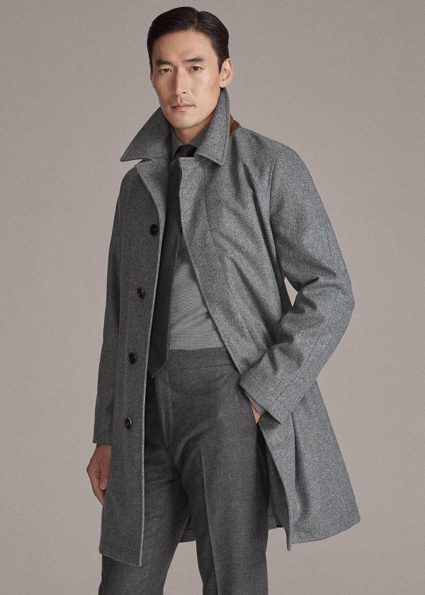 Ralph Lauren RLX Packable Balmacaan Tmavě Šedé | 7M8reOKy