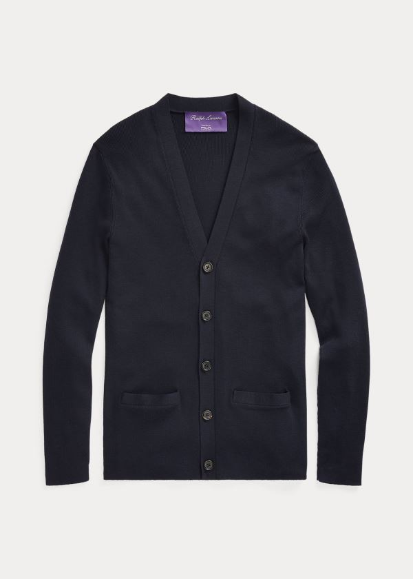 Ralph Lauren RLX Slim Fit Merino Cardigan Tmavě Blankyt | kvezdsqb