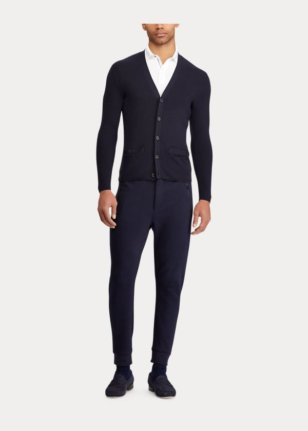 Ralph Lauren RLX Slim Fit Merino Cardigan Tmavě Blankyt | kvezdsqb