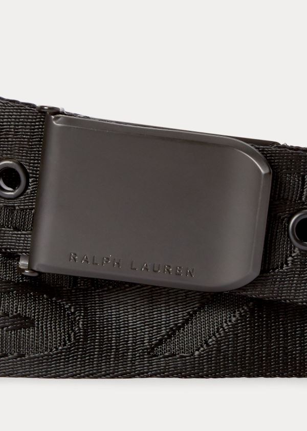 Ralph Lauren RLX Webbed Nylon Belt Černé | 4YwUFGZd