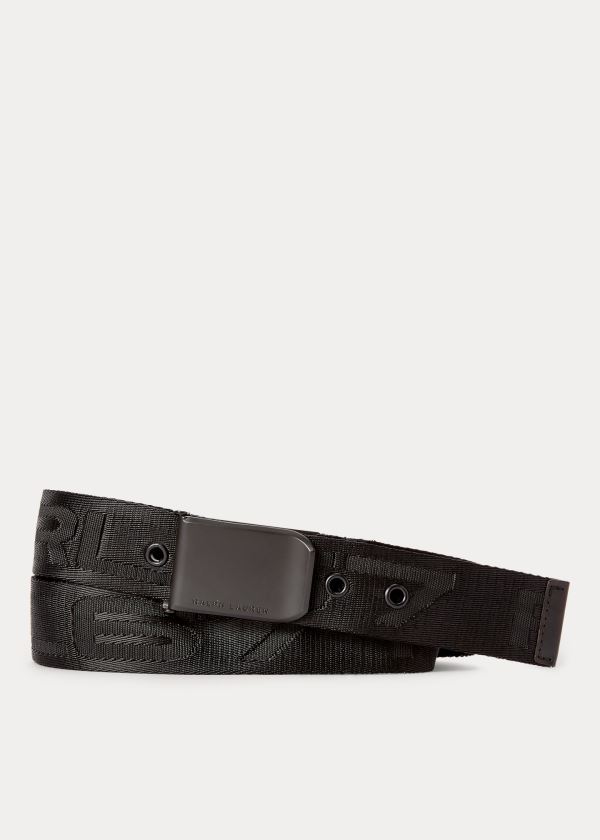 Ralph Lauren RLX Webbed Nylon Belt Černé | 4YwUFGZd