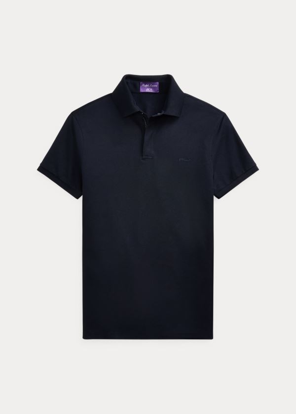 Ralph Lauren RLX Zip-Placket Stretch Polo Tmavě Blankyt | s6tq8XAS