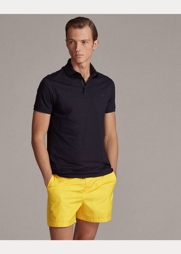 Ralph Lauren RLX Zip-Placket Stretch Polo Tmavě Blankyt | s6tq8XAS