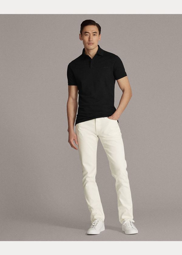 Ralph Lauren RLX Zip-Placket Stretch Polo Černé | zk4HrrG4