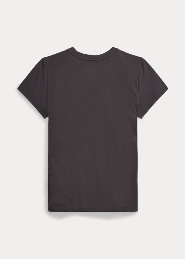Ralph Lauren RL Bavlněné Jersey Tee Černé Béžový | 3ZxYKQBk
