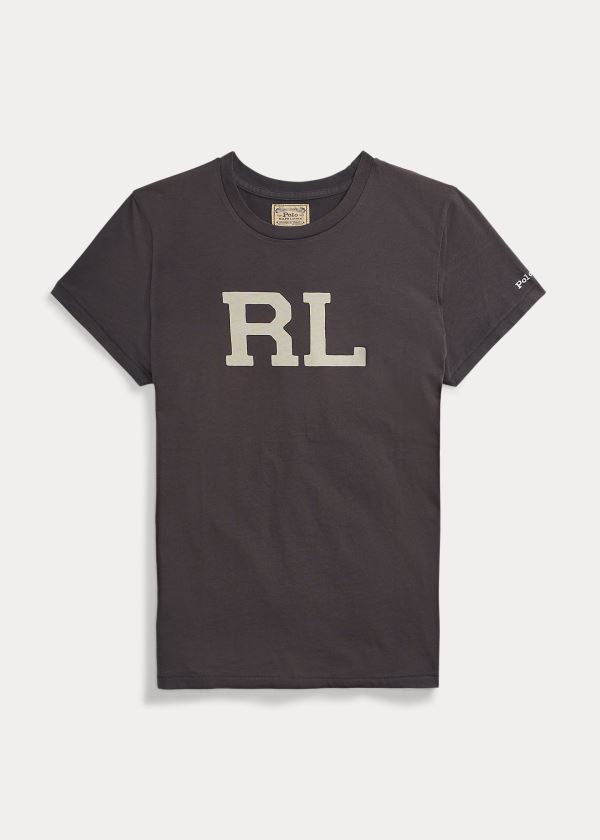 Ralph Lauren RL Bavlněné Jersey Tee Černé Béžový | 3ZxYKQBk